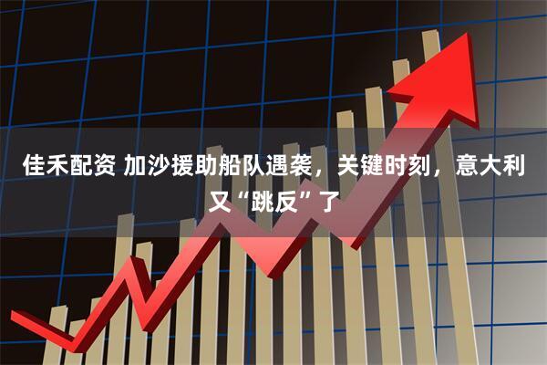 佳禾配资 加沙援助船队遇袭，关键时刻，意大利又“跳反”了